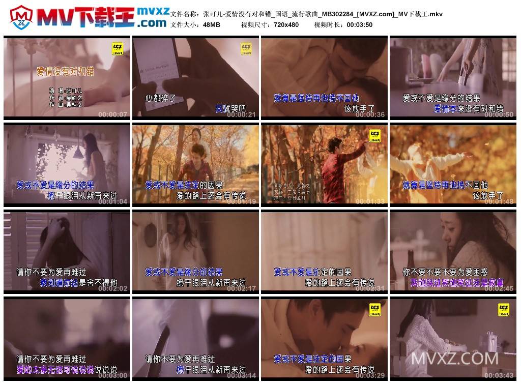 张可儿-爱情没有对和错_国语_流行歌曲_MB302284